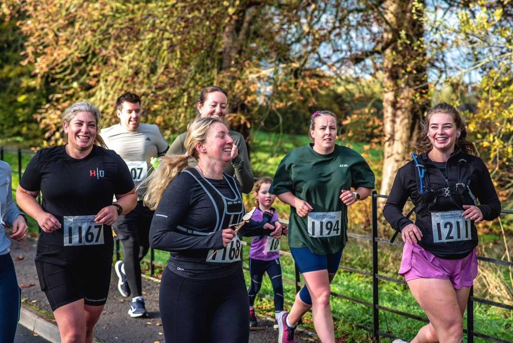 runners enjoying the Communifit fun to run class in Sherborne